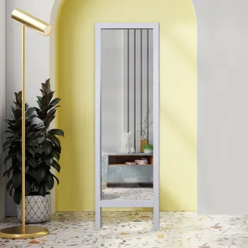 Oglinda Cheval, Leona, Cheval 145, 45x145 cm, Lemn, Alb imagine