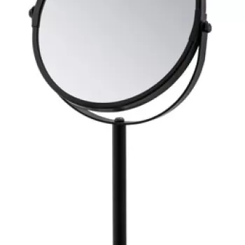 Oglinda cosmetica, Wenko, Assisi, O 17 cm, otel, negru imagine