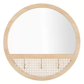 Oglinda de perete cu agatatori Fuji, Mauro Ferretti, O 50 cm, fier/MDF, multicolor imagine