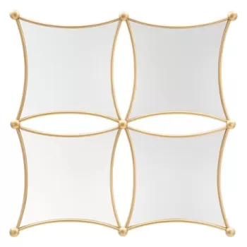 Oglinda de perete Jalo, Mauro Ferretti, 68x68 cm, fier/MDF, auriu imagine