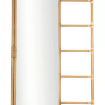Oglinda de podea Panama, Mauro Ferretti, 77.5 x 151 cm, ratan, maro imagine