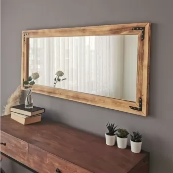 Oglinda decorativa 11050ES, Neostill, 50 x 110 cm, walnut imagine