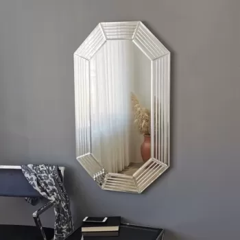 Oglinda decorativa A310D, Neostill, 60 x 100 cm, argintiu imagine