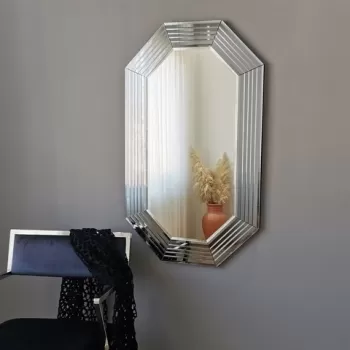 Oglinda decorativa A311D, Neostill, 60 x 100 cm, argintiu imagine