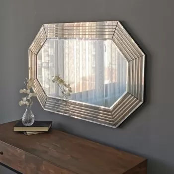 Oglinda decorativa A312Y, Neostill, 60 x 100 cm, bronz imagine