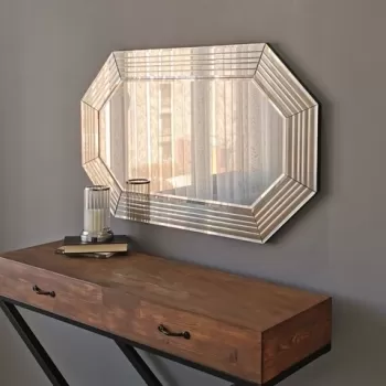 Oglinda decorativa A313Y, Neostill, 60 x 100 cm, bronz imagine