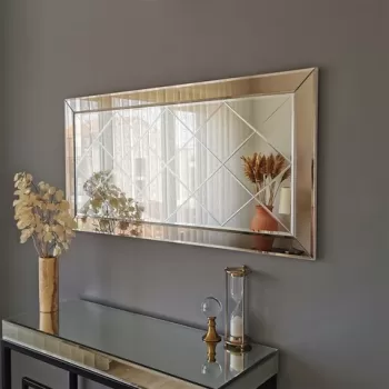 Oglinda decorativa A330Y, Neostill, 130x62 cm, argintiu imagine