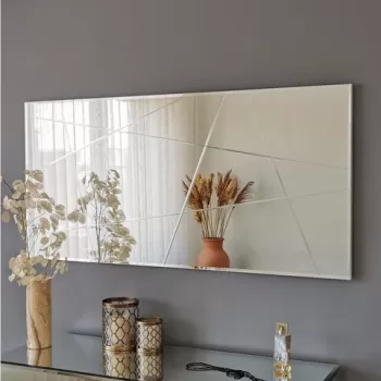 Oglinda decorativa A331Y, Neostill, 130x62 cm, argintiu imagine