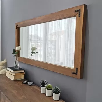 Oglinda decorativa A405, Neostill, 50 x 110 cm, walnut imagine