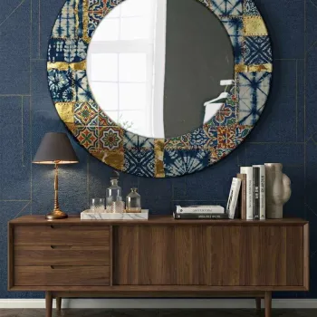 Oglinda decorativa, Artmdfmrr11, Sticla, Cadru: 100% MDF, Multicolor imagine