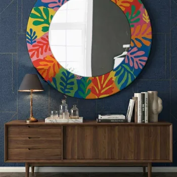 Oglinda decorativa, Artmdfmrr3, Sticla, Cadru: 100% MDF, Multicolor imagine