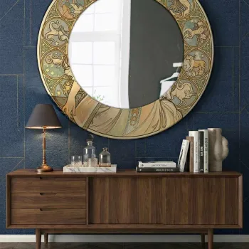 Oglinda decorativa, Artmdfmrr7, Sticla, Cadru: 100% MDF, Multicolor imagine