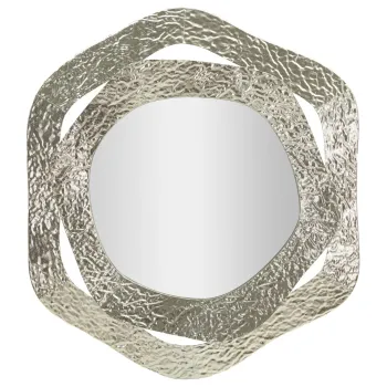 Oglinda decorativa Aury, Mauro Ferretti, 66x75 cm, metal/oglinda, argintiu imagine