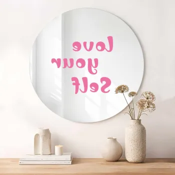 Oglinda decorativa, AY11678, Sticla, o30 cm, Multicolor imagine