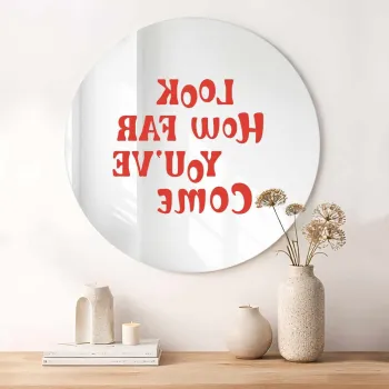 Oglinda decorativa, AY11681, Sticla, o30 cm, Multicolor imagine