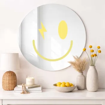 Oglinda decorativa, AY11687, Sticla, o30 cm, Multicolor imagine