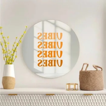 Oglinda decorativa, AY11689, Sticla, o30 cm, Multicolor imagine
