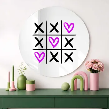 Oglinda decorativa, AY11699, Sticla, o30 cm, Multicolor imagine