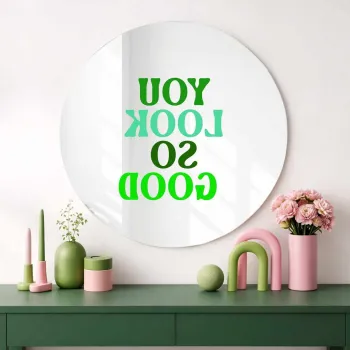 Oglinda decorativa, AY11700, Sticla, o30 cm, Multicolor imagine