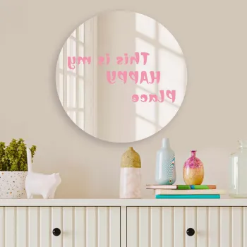 Oglinda decorativa, AY11701, Sticla, o30 cm, Multicolor imagine