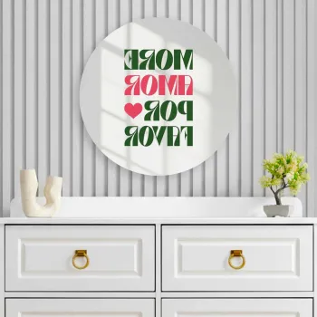 Oglinda decorativa, AY11705, Sticla, o30 cm, Multicolor imagine