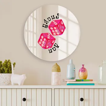 Oglinda decorativa, AY11713, Sticla, o30 cm, Multicolor imagine