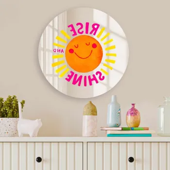 Oglinda decorativa, AY11716, Sticla, o30 cm, Multicolor imagine