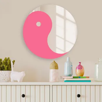 Oglinda decorativa, AY11727, Sticla, o30 cm, Multicolor imagine