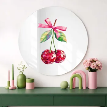 Oglinda decorativa, AY11729, Sticla, o30 cm, Multicolor imagine