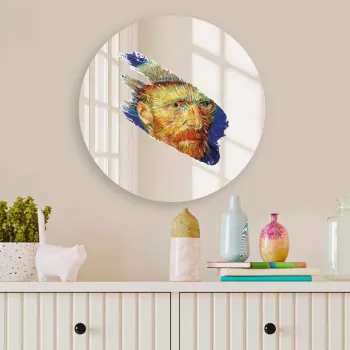Oglinda decorativa, AY11750, Sticla, o30 cm, Multicolor imagine