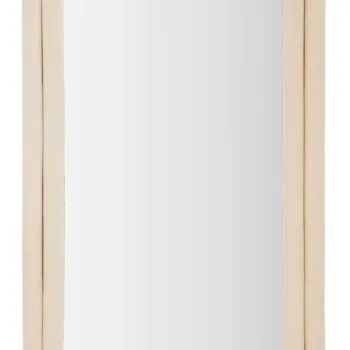 Oglinda decorativa Cloe, Mauro Ferretti, 60x160 cm, MDF/rama acoperita cu catifea, crem imagine