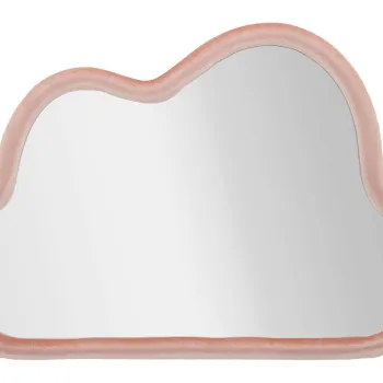 Oglinda decorativa Cloud, Mauro Ferretti, 90x60 cm, MDF/rama acoperita cu catifea, roz imagine
