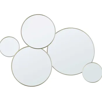 Oglinda decorativa Connery, Bizzotto, 80x5.5x53 cm, sticla/metal, auriu imagine