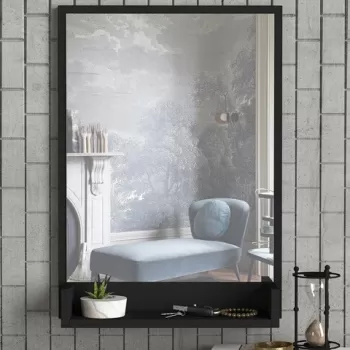 Oglinda decorativa Costa, Tera Home, 45x75 cm, negru imagine