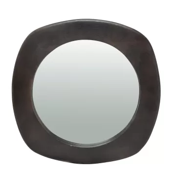 Oglinda decorativa Dudhi, Bizzotto, O54.5 x 2.5 cm, lemn de mango/MDF, maro inchis imagine
