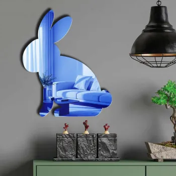 Oglinda decorativa, EAS001BLUE, Partea de jos: 100% EVA (Grosime: 10 mm), Albastru imagine