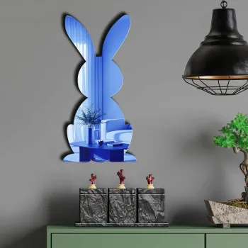 Oglinda decorativa, EAS005BLUE, Partea de jos: 100% EVA (Grosime: 10 mm), Albastru imagine