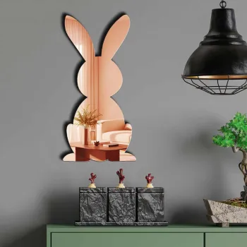 Oglinda decorativa, EAS005ROSEGOLD, Partea de jos: 100% EVA (Grosime: 10 mm), Auriu roz imagine