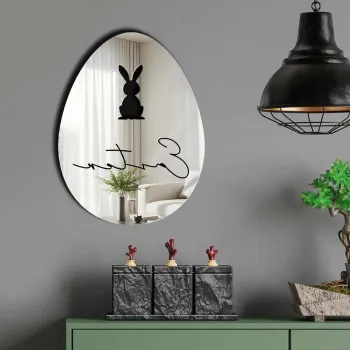 Oglinda decorativa, EAS006SILVER, Partea de jos: 100% EVA (Grosime: 10 mm), Argintiu imagine