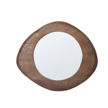 Oglinda decorativa Erin, Bizzotto, 50 x 44 cm, lemn de mango, maro imagine