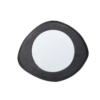 Oglinda decorativa Erin, Bizzotto, 50 x 44 cm, lemn de mango, negru imagine
