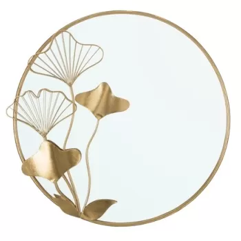 Oglinda decorativa Flower, Mauro Ferretti, 75x72 cm, fier, auriu imagine