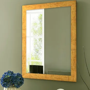 Oglinda decorativa, Leona, Framed, 40x55 cm, Plastic, Auriu imagine