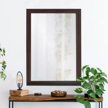 Oglinda decorativa, Leona, Framed, 40x55 cm, Plastic, Maro imagine