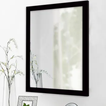 Oglinda decorativa, Leona, Framed, 40x55 cm, Plastic, Negru imagine