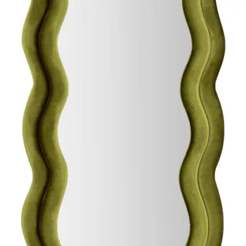 Oglinda decorativa Miki, Mauro Ferretti, 60x160 cm, MDF/rama acoperita cu catifea, verde imagine