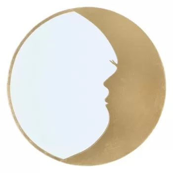 Oglinda decorativa Moon, Mauro Ferretti, O 72.5 cm, fier, auriu imagine