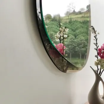 Oglinda decorativa, Neostill, Aqua A343, 75x55x2 cm, 100% STICLA CALITA (grosime: 2 cm), Bronz imagine