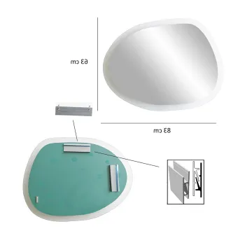 Oglinda decorativa, Neostill, Aqua Gusto, 83x63 cm, Sticla temperata, Transparent imagine