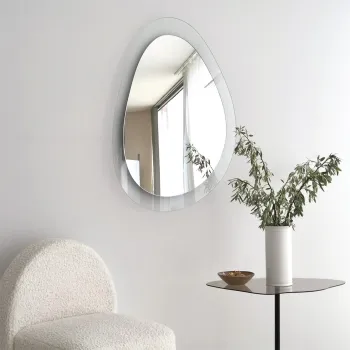 Oglinda decorativa, Neostill, Aqua Porto, 60x90 cm, Sticla temperata, Transparent imagine